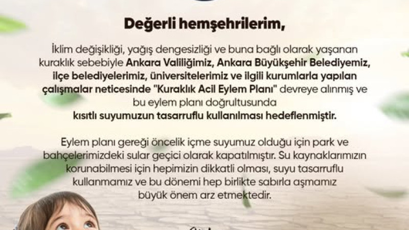 Gölbaşı Belediyesi Duyurdu...